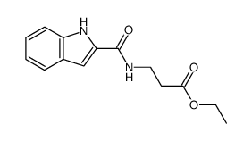 3-[(1H-indole-2-carbonyl)amino]propionic acid ethyl ester结构式