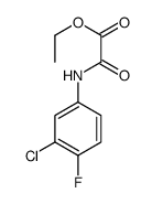 ethyl 2-(3-chloro-4-fluoroanilino)-2-oxoacetate Structure