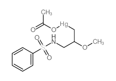 acetyloxy-[3-(benzenesulfonamido)-2-methoxypropyl]mercury结构式