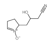 3-hydroxy-4-(1-oxido-4,5-dihydro-3H-pyrrol-5-yl)butanenitrile structure