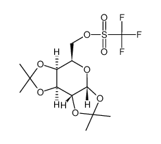 1,2:3,4-di-O-isopropylidene-6-trifluoromethanesulfonyloxy-6-deoxy-α-D-galactopyranose Structure
