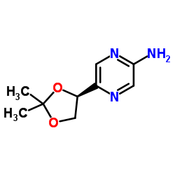 5-[(4S)-2,2-Dimethyl-1,3-dioxolan-4-yl]-2-pyrazinamine Structure
