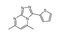 5,7-dimethyl-3-thiophen-2-yl-[1,2,4]triazolo[4,3-a]pyrimidine结构式