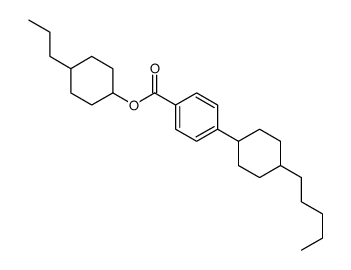 trans-4-propylcyclohexyl trans-p-(4-pentylcyclohexyl)benzoate structure