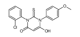 3-(2-chlorophenyl)-6-hydroxy-1-(4-methoxyphenyl)-2-thioxo-2,3-dihydropyrimidin-4(1H)-one Structure