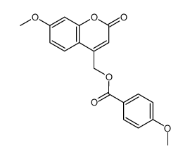 (7-methoxycoumarin-4-yl)methyl-4-methoxybenzoate Structure