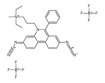3-(3,8-diazido-6-phenylphenanthridin-5-ium-5-yl)propyl-diethyl-methylazanium,ditetrafluoroborate结构式