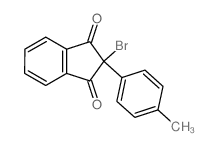 1H-Indene-1,3(2H)-dione, 2-bromo-2-(4-methylphenyl)- Structure