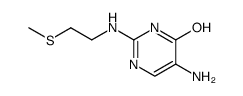 5-Amino-4-hydroxy-(2'-methylmercapto-ethylamino)-pyrimidine结构式