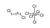 1,3-dichloro-1l3,3l3-triiodan-2-ium hexachlorostibate(V)结构式