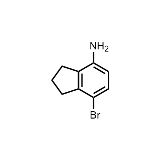 7-溴-2,3-二氢-1H-茚-4-胺结构式