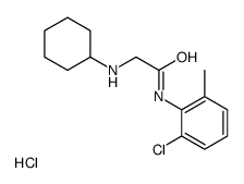 [2-(2-chloro-6-methylanilino)-2-oxoethyl]-cyclohexylazanium,chloride Structure