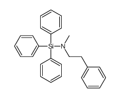 N-methyl-2-phenyl-N-triphenylsilylethanamine结构式