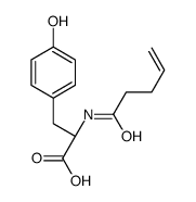 (2S)-3-(4-hydroxyphenyl)-2-(pent-4-enoylamino)propanoic acid结构式