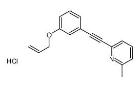 2-methyl-6-[2-(3-prop-2-enoxyphenyl)ethynyl]pyridine,hydrochloride结构式