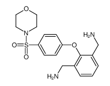 [3-(aminomethyl)-2-(4-morpholin-4-ylsulfonylphenoxy)phenyl]methanamine Structure