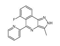 6-fluoro-3-methyl-5-pyridin-2-yl-2H-pyrazolo[4,3-c]isoquinoline Structure