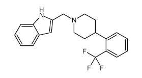 2-[[4-[2-(trifluoromethyl)phenyl]piperidin-1-yl]methyl]-1H-indole Structure