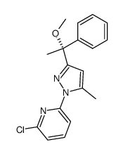 (R)-2-chloro-6-[3-(1-methoxy-1-phenylethyl)-5-methylpyrazol-1-yl]pyridine结构式