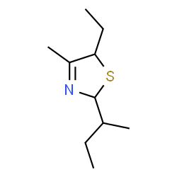 (Z+E)-5-ethyl-4-methyl-2-(2-butyl) thiazoline Structure