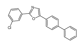 2-(3-chlorophenyl)-5-(4-phenylphenyl)-1,3-oxazole结构式