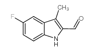 5-氟-3-甲基-1H-吲哚-2-甲醛结构式