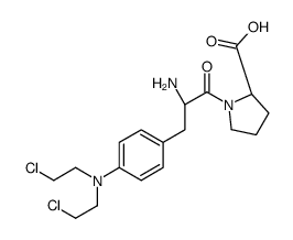 (2R)-1-[(2S)-2-amino-3-[4-[bis(2-chloroethyl)amino]phenyl]propanoyl]pyrrolidine-2-carboxylic acid Structure