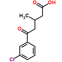 5-(3-CHLOROPHENYL)-3-METHYL-5-OXOVALERIC ACID结构式