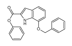 phenyl 7-phenylmethoxy-1H-indole-2-carboxylate结构式