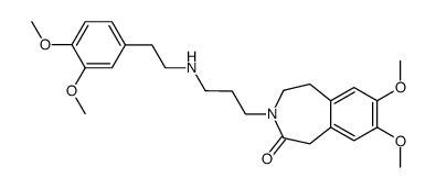 1-[7,8-dimethoxy-1,3,4,5-tetrahydro-2H-3-benzazepin-2-on-3-yl]-3-[N-(2-{3,4-dimethoxy-phenyl}-ethyl)-amino]-propane结构式