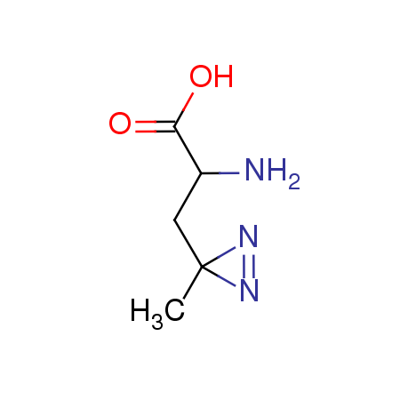 2-amino-3-(3-methyl-3H-diazirin-3-yl)propanoic acid Structure