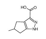 5-Methyl-1,4,5,6-Tetrahydrocyclopenta[C]Pyrazole-3-Carboxylic Acid结构式