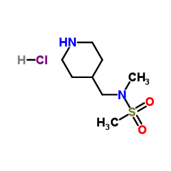 N-METHYL-N-(4-PIPERIDINYLMETHYL)-METHANESULFONAMIDE结构式