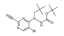 1,1-dimethylethyl 2-(5-bromo-2-cyano-4-pyrimidinyl)-2-(2,2-dimethylpropyl)hydrazinecarboxylate Structure