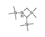 1,1-dimethyl-2,3-bis(trimethylsilyl)-1,3-disiletane结构式