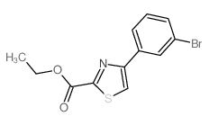 ETHYL 4-(3-BROMOPHENYL)THIAZOLE-2-CARBOXYLATE structure
