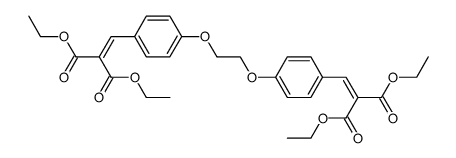tetraethyl 2,2'-(((ethane-1,2-diylbis(oxy))bis(4,1-phenylene))bis(methanylylidene))dimalonate Structure