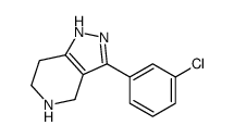 3-(3-chlorophenyl)-4,5,6,7-tetrahydro-1H-pyrazolo[4,3-c]pyridine结构式