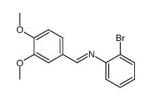 2-bromo-N-(3,4-dimethoxybenzylidene)aniline Structure