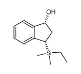 (1R,3S)-3-(ethyldimethylsilyl)-2,3-dihydro-1H-inden-1-ol结构式