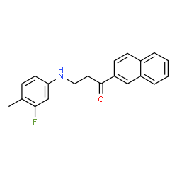 3-(3-fluoro-4-methylanilino)-1-(2-naphthyl)-1-propanone structure