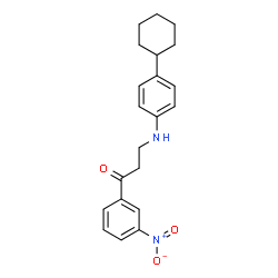 3-(4-cyclohexylanilino)-1-(3-nitrophenyl)-1-propanone Structure