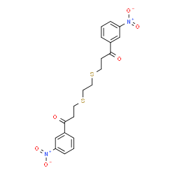 1-(3-NITROPHENYL)-3-[(2-([3-(3-NITROPHENYL)-3-OXOPROPYL]SULFANYL)ETHYL)SULFANYL]-1-PROPANONE结构式