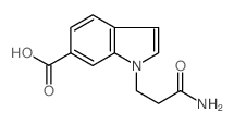 1-(2-Carbamoylethyl)indole-6-carboxylic acid Structure