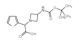 (3-Boc-氨基-1-氮杂啶)-噻吩-2-乙酸结构式