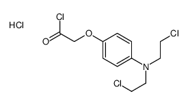 2-[4-[bis(2-chloroethyl)amino]phenoxy]acetyl chloride,hydrochloride Structure