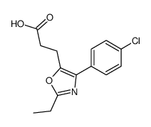 3-[4-(4-chlorophenyl)-2-ethyl-1,3-oxazol-5-yl]propanoic acid结构式