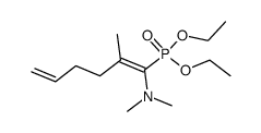 (E)-1-(Diethoxyphosphoryl)-N,N,2-trimethyl-1,5-hexadien-1-amin结构式