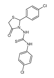 1-(4-Chloro-phenyl)-3-[2-(4-chloro-phenyl)-4-oxo-thiazolidin-3-yl]-thiourea结构式