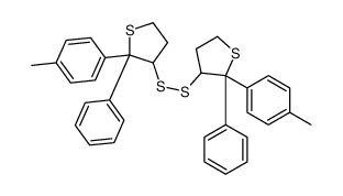 2-(4-methylphenyl)-3-[[2-(4-methylphenyl)-2-phenylthiolan-3-yl]disulfanyl]-2-phenylthiolane Structure